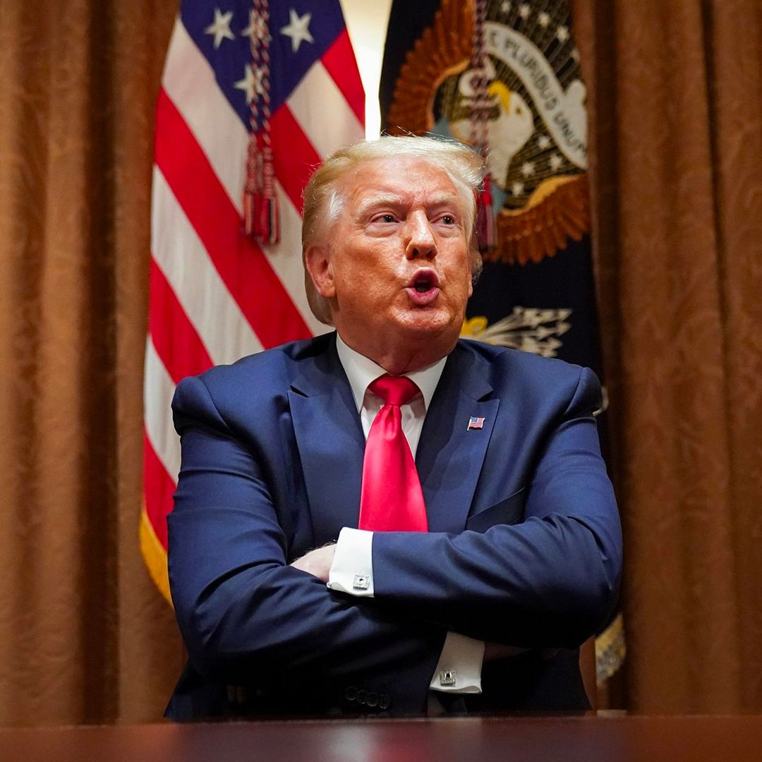 trump-arms-crossed Donald Trump Lectures Black People