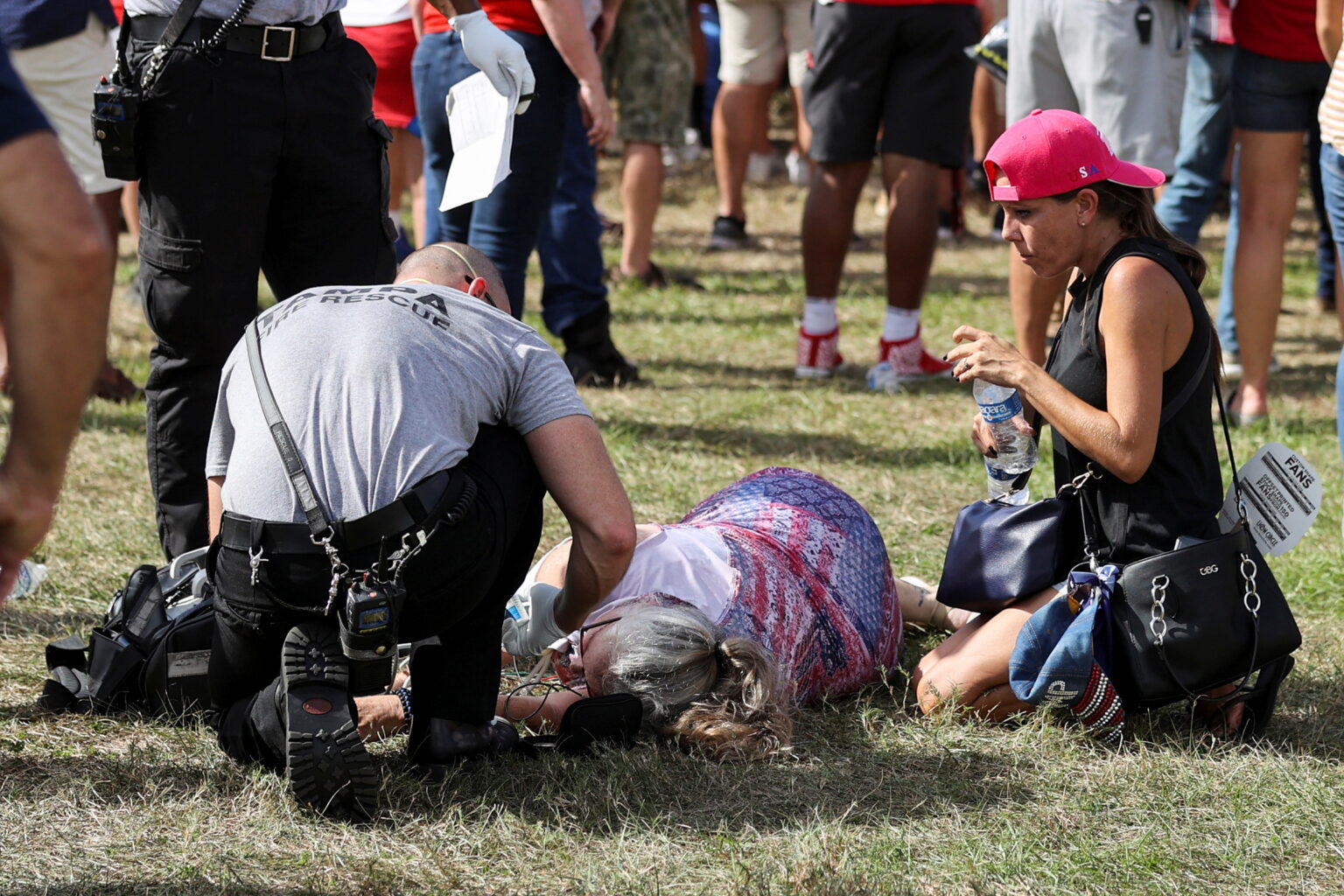 Passed out at Tampa Trump Rally